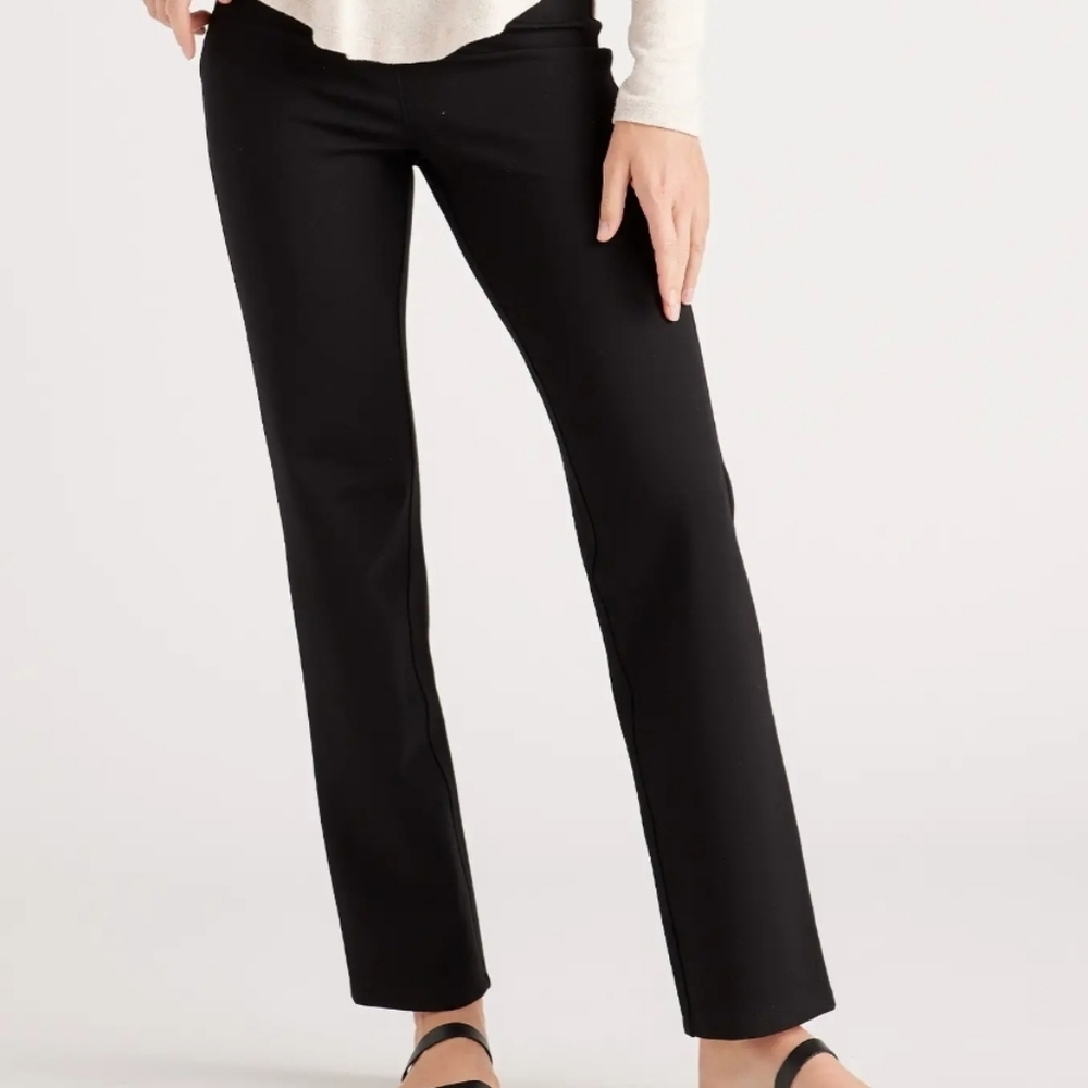 NWOT Quince Stretch Ponte Straight Leg Trousers Size L
